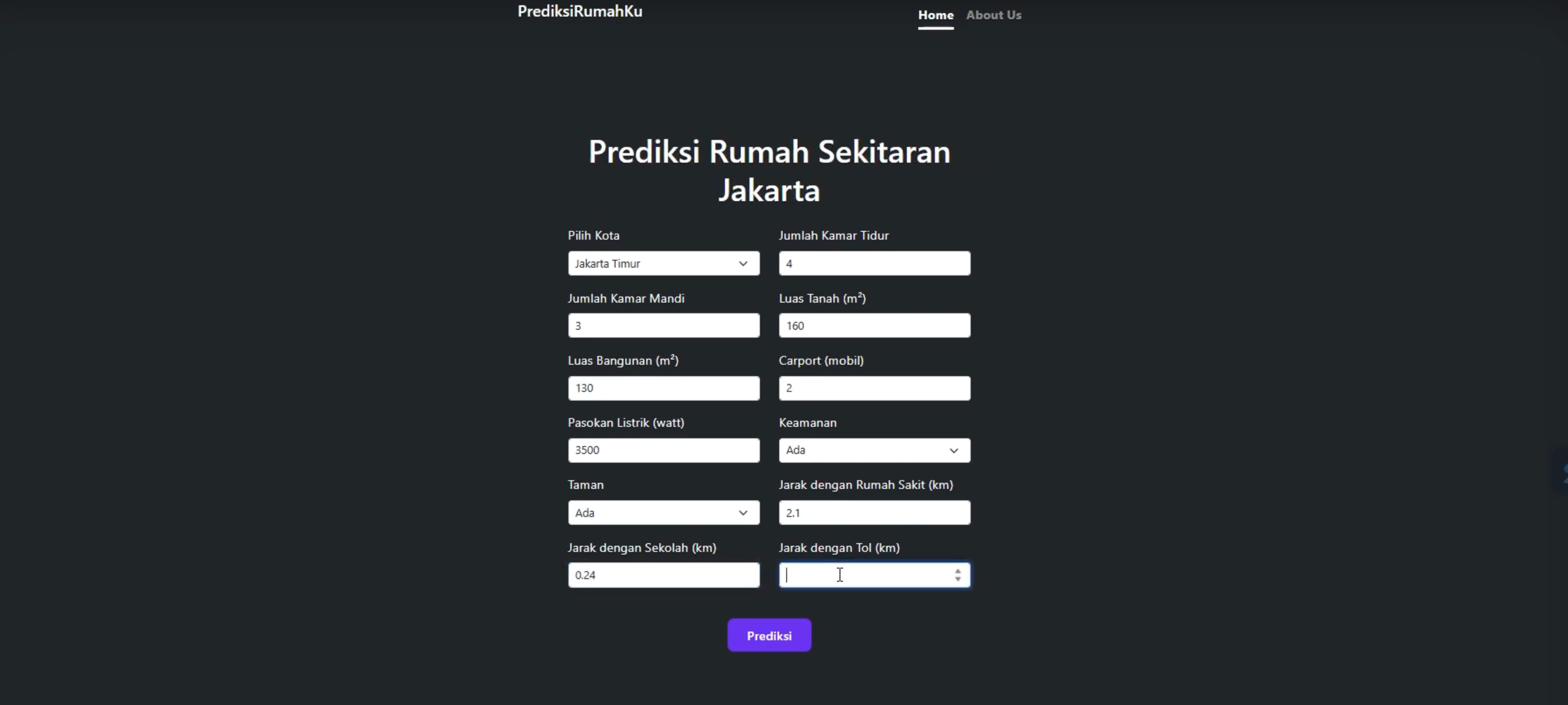 Prediksi Rumah Jakarta